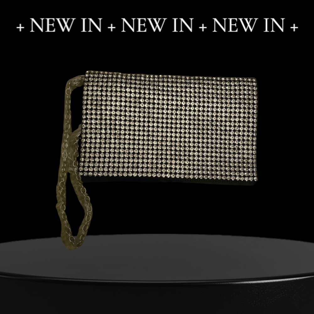 Glamorous Black and Gold Rhinestone Clutch